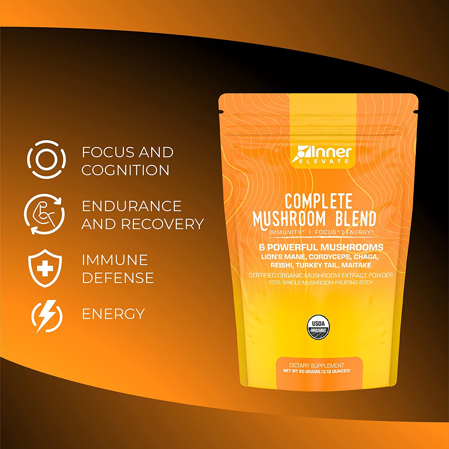 экстракт "6 грибов" ежовик кордицепс чага рейши тт маитаке — изображение 3