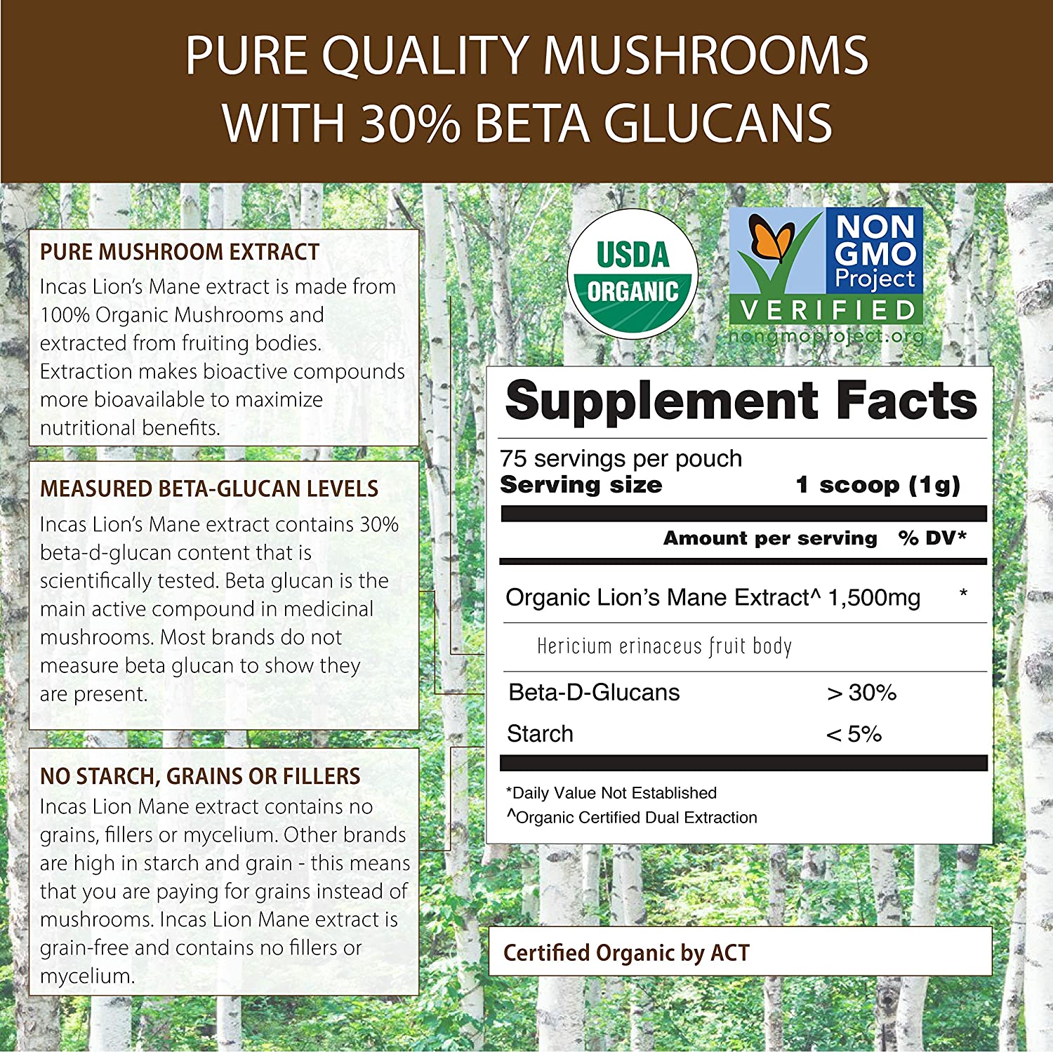 ежовик экстракт 10:1 INCAS lion`s mane грива pom-pom — изображение 3